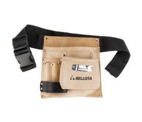 Cinturón porta-herramientas de piel con 3 bolsillos / PC3BOL