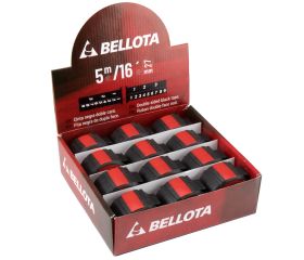 Flexómetro bimaterial negro en mm y pulgadas 5 m x 27 mm / 500155