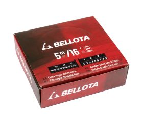 Flexómetro bimaterial negro en mm y pulgadas 5 m x 27 mm / 500155