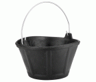Cubo de caucho italiano 10 litros asa metálica negro / BKC10BM