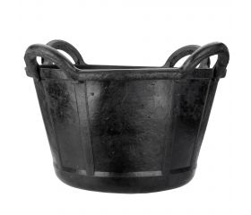 Cubo de caucho espuerta 37 litros y 4 asas negro / BKCESPU37BP