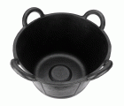 Cubo de caucho espuerta 37 litros y 4 asas negro / BKCESPU37BP