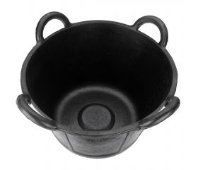 Cubo de caucho espuerta 37 litros y 4 asas negro / BKCESPU37BP