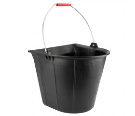 Cubo plano 13 litros con asa metálica negro / BKCIND13BM