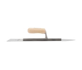Llana nivelación de acero inoxidable con mango de madera 450 mm / 5866450