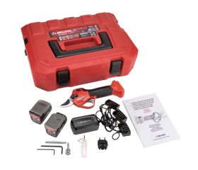 Tijera de poda eléctrica sin cable, POWER CUT con batería de Litio Ion y apertura máxima de 33mm  con dos baterías