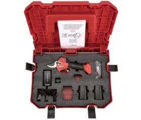 Tijera de poda eléctrica sin cable, POWER CUT con batería de Litio Ion y apertura máxima de 33mm  con dos baterías