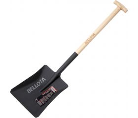 Pala cuadrada con mango muleta de madera de haya certificada 250 mm / 55022M