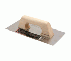 Llana recta de acero inoxidable con mango de madera 300x150 mm / 58611INOX