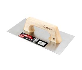 Llana recta de acero inoxidable con mango de madera 300x150 mm / 58611INOX