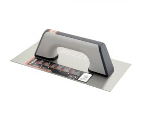 Llana recta de acero inoxidable con mango bimaterial 300x150 mm / 58611BIMINOX