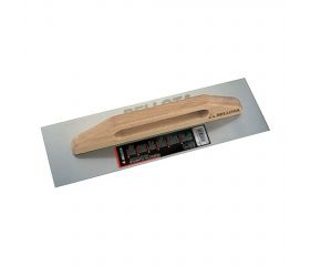 Llana larga recta de acero con mango de madera 480x150 mm / 5865