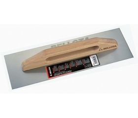 Llana larga recta de acero inoxidable con mango de madera 480x150 mm / 5865INOX
