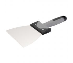 Espátula americana de acero inoxidable con mango bimaterial 140 mm / 5900140