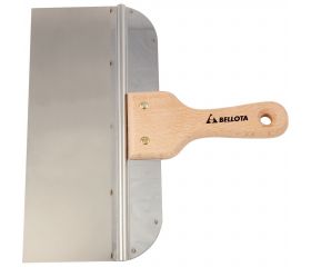 Espátula ancha americana de acero inoxidable con mango madera 200 mm / 5895200