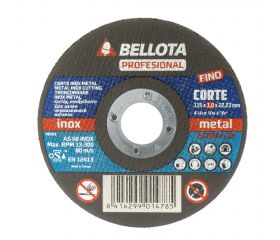 Disco abrasivo profesional extra fino para corte inox-metal, espesor 1 mm y Ø 115 mm / 50300115
