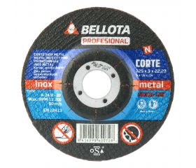 Disco abrasivo profesional para corte inox-metal, espesor 3 mm y Ø 125 mm / 50301125