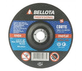 Disco abrasivo profesional para corte inox-metal, espesor 3 mm y Ø 180 mm / 50301180