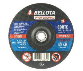 Disco abrasivo profesional para corte inox-metal, espesor 3 mm y Ø 230 mm / 50301230