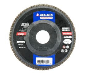 Disco de láminas base plana de poliamida para desbaste madera-metal, grano A 80 y Ø 115 / 5050180