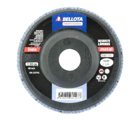 Disco de láminas base plana de poliamida para desbaste inox-metal, grano AZ 120 y Ø 115 / 50502120