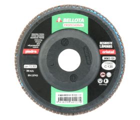 Disco de láminas base plana de poliamida para desbaste piedra, grano SiC 120 y Ø 115 / 50503120