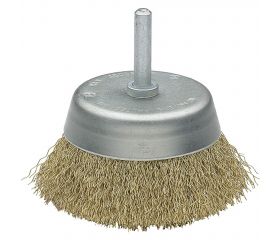 Cepillo Bricolaje Taza Acero Latonado Alambre Ondulado / 50808-75