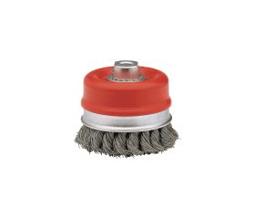 Cepillo Industrial Taza Acero Templado Alambre Trenzado / 50813-80