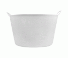 Capazo 65 litros asa reforzada plástico certificado uso alimentario blanco / BKT65WP
