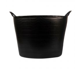 Capazo 42 litros asa reforzada plástico negro / BKT42BP