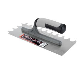 Peine diente radio de acero inoxidable con mango abierto bimaterial 10 mm / 587410RBIMINOX