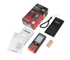 Medidor láser 50 m con nivel digital para trabajos de medición y cálculo de presupuestos / MED