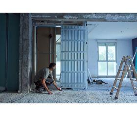 Medidor láser 50 m con nivel digital para trabajos de medición y cálculo de presupuestos / MED