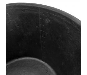 Cubo de caucho italiano 10 litros asa metálica negro / BKC10BM