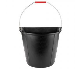 Cubo plano 13 litros con asa metálica negro / BKCIND13BM