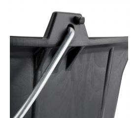 Cubo plano 13 litros con asa metálica negro / BKCIND13BM