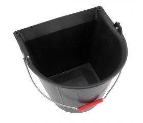 Cubo plano 13 litros con asa metálica negro / BKCIND13BM