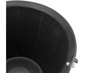 Cubo plano 13 litros con asa metálica negro / BKCIND13BM