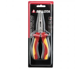 Alicate manipulación aislado con bocas semiredondas rectas para trabajos eléctricos de sujeción con tensión hasta 1.000V / 26120VDE