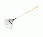 Escoba púas redondas para la limpieza de suelos de gravilla con  mango madera FSC / 3040CM