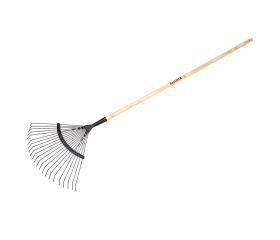 Escoba púas redondas para la limpieza de suelos de gravilla con  mango madera FSC / 3040CM