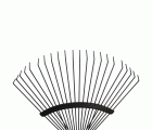 Escoba púas redondas para la limpieza de suelos de gravilla con  mango madera FSC / 3040CM