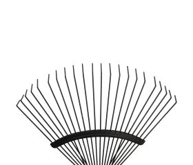 Escoba púas redondas para la limpieza de suelos de gravilla con  mango madera FSC / 3040CM