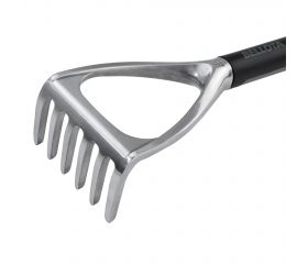 Rastrillo de aluminio, 6 púas,  de mango corto, ancho de trabajo 111mm   / 3006