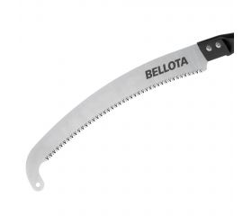 Serrucho curvo con gancho delantero, dentado japonés templado. Mango de acero con mariposas para adaptar fácilmente a la pértiga / 4580