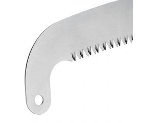 Serrucho curvo con gancho delantero, dentado japonés templado. Mango de acero con mariposas para adaptar fácilmente a la pértiga / 4580