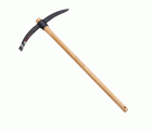 Picachón o pico con mango de madera para picar piedras y abrir zanjas / 5001CM
