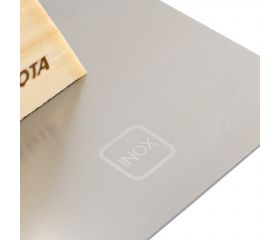 Llana recta inoxidable con mango de madera para trabajos de acabado y yeso / 5861INOX