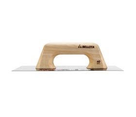 Llana recta inoxidable con mango de madera para trabajos de acabado y yeso / 5861INOX