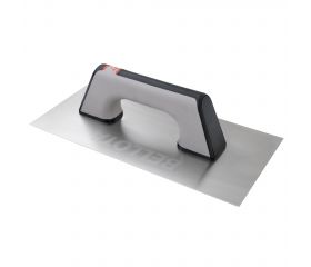 Llana recta inoxidable con mango bimaterial para trabajos de acabado y yeso / 5861BIMINOX